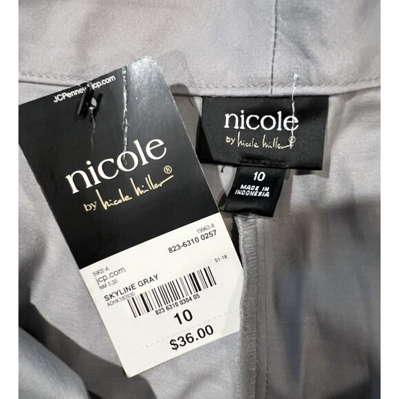 Nicole By Nicole Miller Ladies Shorts Gray Size 10 - Picture 4 of 5
